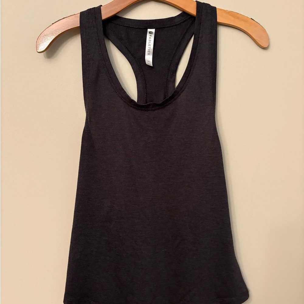 Fabletics Black Racerback Tank Top